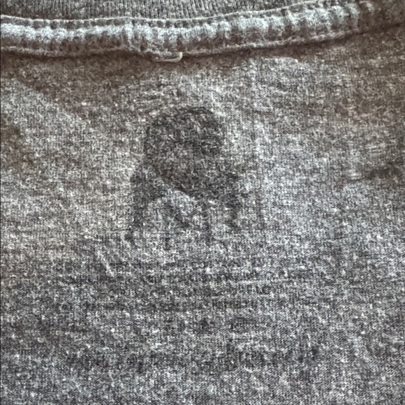 Gray But First Tupac V-Neck Graphic Tee Shirt Fitted Top Womans sz Medium - Picture 2 of 5